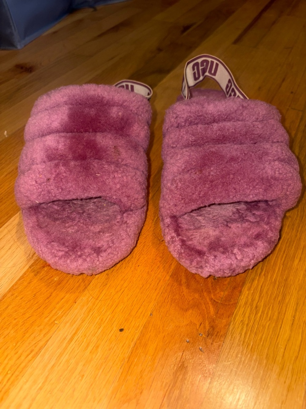 UGG Fuzzy Sandal Slippers with Elastic Strap